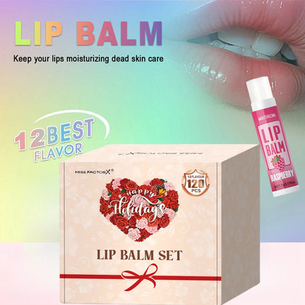 120pcs holiday gift box lipstick set moisturizing moisturizing and shiny Valentine's Day gift, luxury gift for women, and gift f