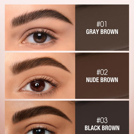 O.TWO.O Eyebrow Pomade 2-in-1 Brow Gel Wax Waterproof Long Lasting Creamy Texture Eye Brow Tint Enhancer Cosmetic Makeup