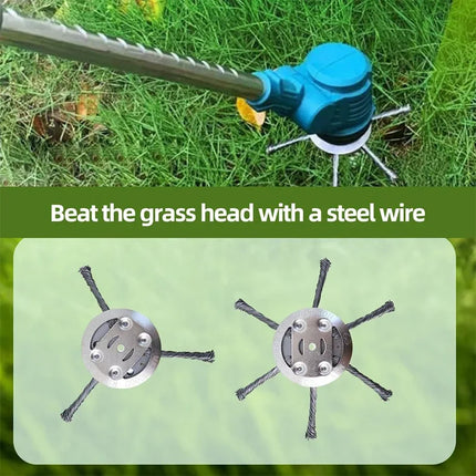 6 Inch Steel Wire Trimmer Grass Head Rust Removal Wheel Weed Removal Lawn Mower Universal Brush Blade Gardening Hand Tool