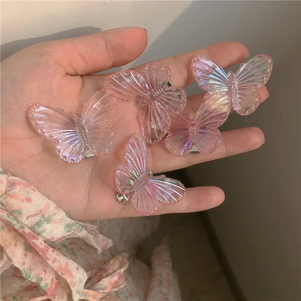 5pcs Korean Style Elegant Butterfly Hair Claw Cute Multicolor Hair Clip Claw Clamp Braid Hair Headwear Girls Accessories
