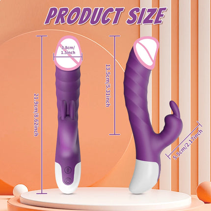Thrusting Rabbit Vibrator for Women Vagina Dlido Vibrator G-Spot Clitoris Stimulator Female Masturbation Sex Toy for Women