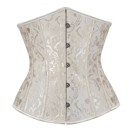 Women Corsets Bustiers Sexy Jacquard Underbust Corset Plastic Bones Korset Basques Shaper Elegant Waist Bustier Top