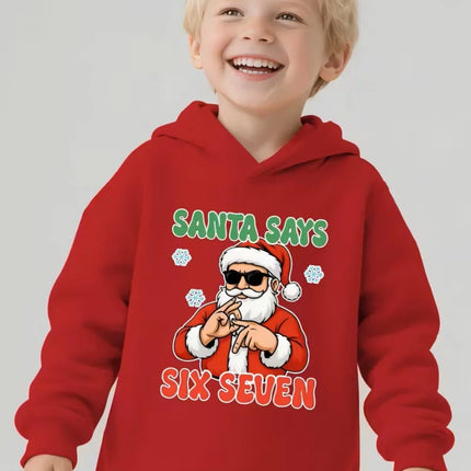 Funny Six Seven 6 7 Meme Hoodie for Kids Chaotic Humor Y2k Game Saying Tee Christmas Gift Boys Tops Fashion Children's Clothing