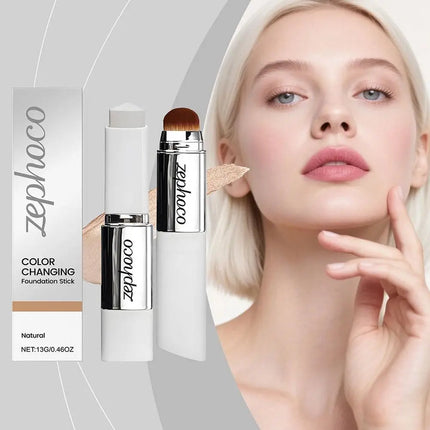 2-in-1 Color Changing Foundation Stick Light Moisturizing Matt Base Makeup Long Lasting Waterproof Contouring Korean Make Up