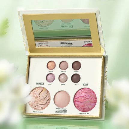 All-in-one Makeup Palette with Eye Shadow, Contouring, Blush, Highlighter, and Eyelid Brightening in One; Versatile Makeup