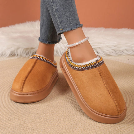 Women's Winter Fur Shoes Male Ankle Boots Platform Slippers Home Warm Fashion Outdoor Basis Thick Wool Wool Short Boots