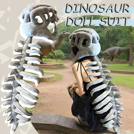 3D Dinosaur Skeleton Funny Novelty Dinosaur Skeleton Cos Props Comfortable Soft Dinosaur Skeleton Costume Set Children cat plush