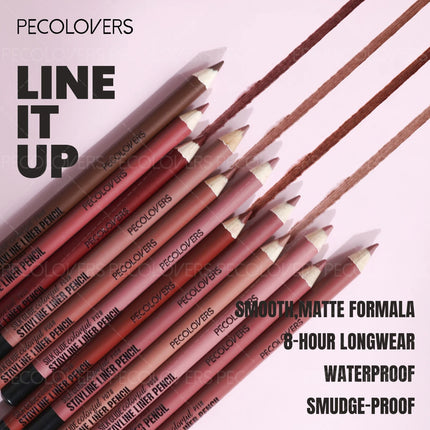 1 Pcs Matte Lip Liner Pencil, Multiple Red Brown Tones Lipstick Pen, Define Lip Lines, Smooth To Slide, Perfect Birthday Gifts