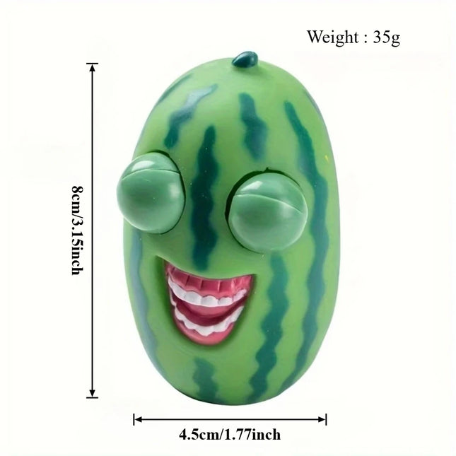 Squishy Watermelon Pop Eyes Squeeze Toy - Stress Relief Fidget Sensory Toy for Kids Adults, Anxiety Relief Party Favors Gag Gift
