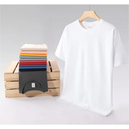 2026 New Best-selling Korean Street Pure Cotton Cartoon Printed Round Co Mfortable and Loose Men's and Women's T-shirts Tops