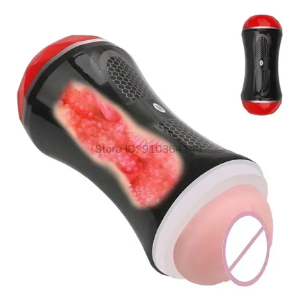 Realistic Blowjob Vagina Pocket Pussy Deep Throat Double Head Masturbator Cup Male Sex Machine Sex Toys For Men 18+ Adult Games