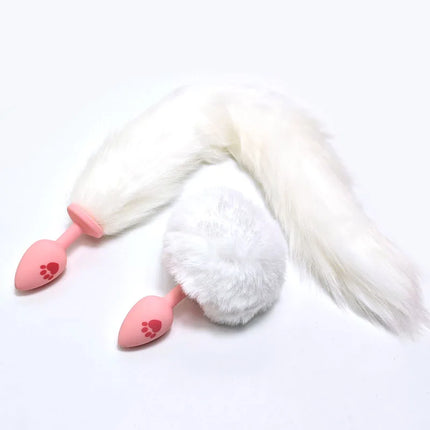 Silicone  Tail Anal Plug Fox Pattern Butt Plug Adult Cosplay Intimate Toys for All