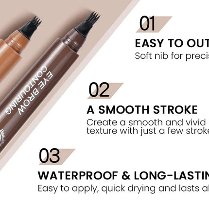4 Point Eyebrow Pencil Maquillajes Para Mujer Waterproof Liquid Eyebrow Pen Makeup Long Lasting Cosmetic Microblade Brow Pencil