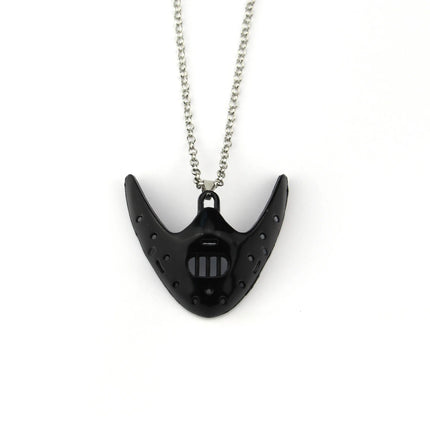 Movie Jewelry The Silence of The Lambs Mask Hannibal Lecter Keychain Pendant Necklace Jewelry Gifts Unisex Accessories