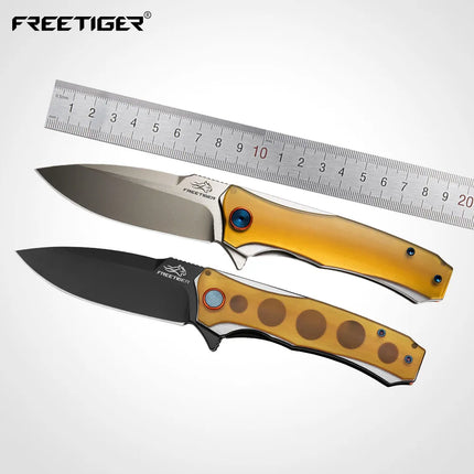 FREETIGER FT81 Folding Knife D2 Blade Ultem/PEI Handle Outdoor Pocket Knife Camping Hunting Survival Multi-Tools Knife for Men