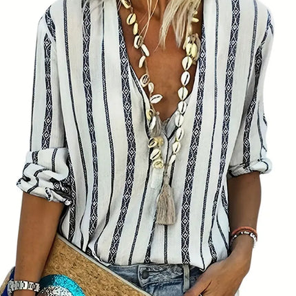 Women's plus size shirt summer chic elegant shirt casual women's fashionable shirt