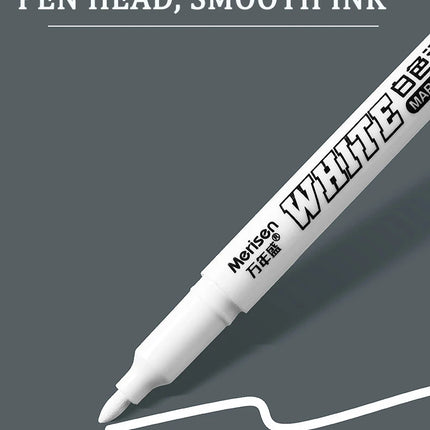 1/5pcs White Permanent Paint Pen Fine Head White Marker 1mm Quick-Drying Oil Waterproof Graffiti Pens Tire Fabric Wood Painting
