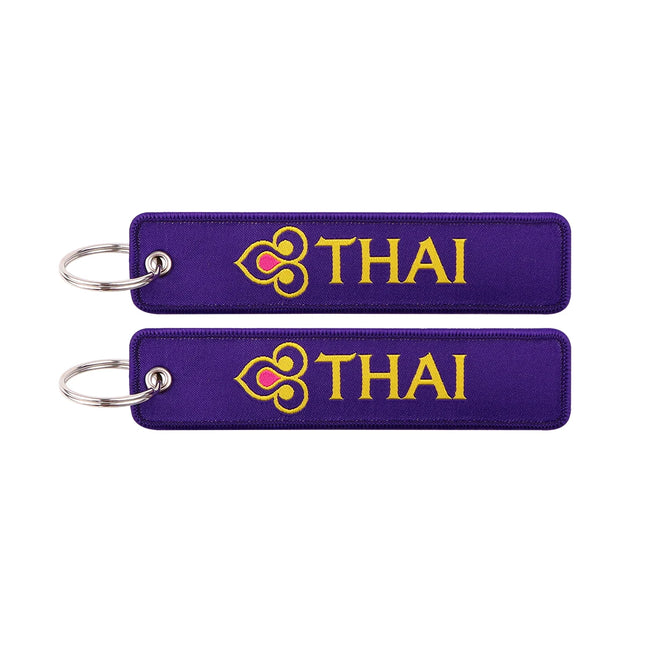 1pcs Aviation Logo Embroidered Keys Tag Keychains For Motorcycles Car Fashion Backpack Accessories Friends Gifts