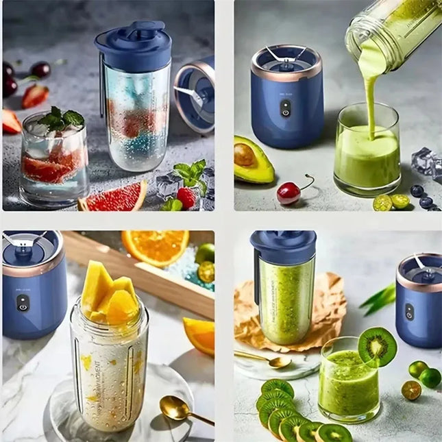 Portable Blender Bottle Electric 6 Blades Multifunction Juice Blender Fresh Juice Smoothie Blender Ice Crush Cup Food Processor