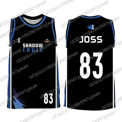 Shadow EAGLE JERSEY Gmmtv STARLYMPICS Men's Women's Sports Vest Black Player Basketball Game Jersey Children Tank Tops