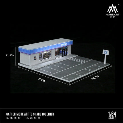 MoreArt 1:64 Diecast Car Display Scene Model DIY Assembly Street View Garage Diorama Gift Collection