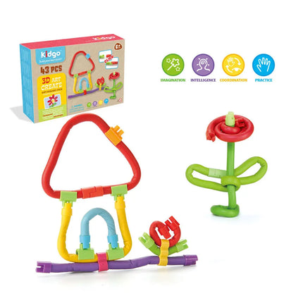 Twisting rod marble run Set 3D Assembly Building Stick Creative Design Blocks Early Education Puzzle montessori DIY Toys gifts