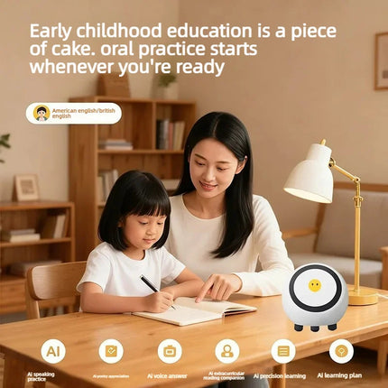 Interactive Smart Talking Robot AI Companion Robot Voice Wake Up Video Music Playback WIFI Weather Clock for Home School Desk