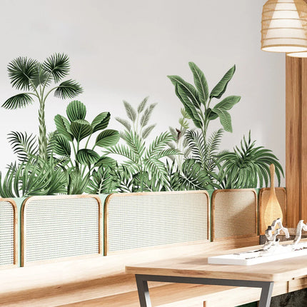 Wall Stickers Tropical Plant Jungle For Living Room Home Bedroom Wardrobe Wall Decoration Self Adhesive Vinyl Sticker Wallpaper