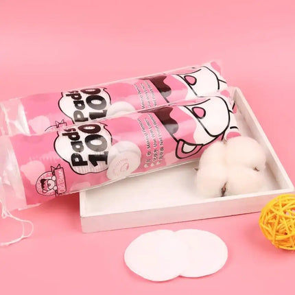 100pcs Cotton Pads Round Make-Up Cotton Soft Make Up Nail Polish Remover Makeup Remover Pads Disposable Clean Cotton for Face