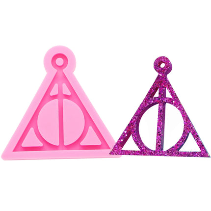 1pc Resin Magic Series Epoxy Keychain Silicone Molds Casting, DIY Fondant Cake Chocolate Mould