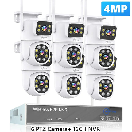 Movols H.265 3MP 5MP Wireless CCTV System Two Way Audio Waterproof PTZ WIFI IP Security Camera 10CH NVR Video Surveillance Kit