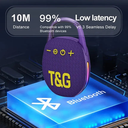 T&G Original TG447 outdoor sports Bluetooth speaker, card-inserting portable audio Wireless Bluetooth subwoofer CLIP4 sound