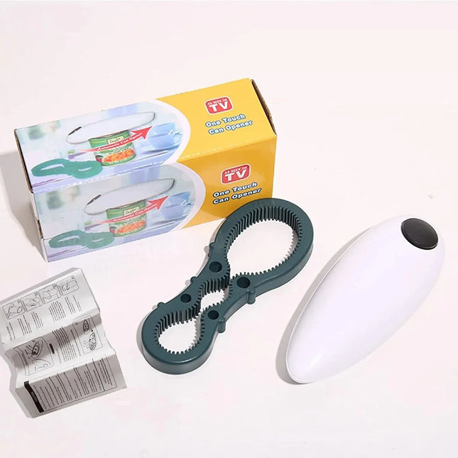 Electric Can Opener Set with 8-Shaped Design Automatic Bottle Opener