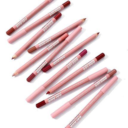 Lipstick Lipliner Pen Set Matte Velvet Lip Liner Pencil Contour Makeup Sexy Red Lip Stick Long Lasting Cosmetics