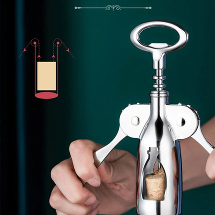 Hand Movement Bottle Opener Classic And Practical Stainless Steel Wine Opener Portable Wine Cork Remover Kitchen Gadgets