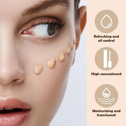 [TE1] BSIMONE Face Liquid Foundation Base Full Coverage Oil-Control Long Wear Smooth Lightweight Natural Cover Waterproof Matte