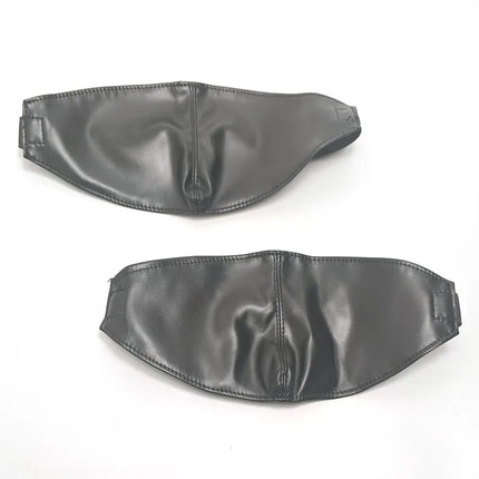 Black PU Leather Sex Eye Mask Cover Nose Large Area Sex Mask BDSM Accessoire Bdsm Bondage Restraints Sex Toys for Women Couples