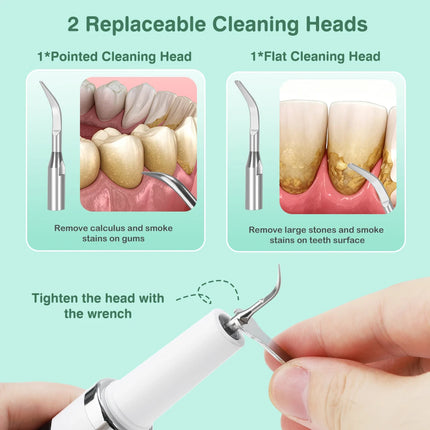 Electric Tooth Cleaner Ultrasonic Dental Scaler With 5 LED Light Plaque Calculus Tartar Remover Oral Care Teeth Cleaning Tools
