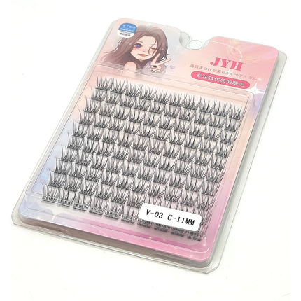 DIY Clusters Natural 10-16mm C/D Curl Individual Soft Tips Light Split Double Tips Segmented Eyelash Extension Dovetail Lashes