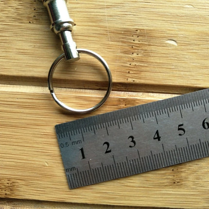 Detachable Pull Apart Metal Keychain for Women Men Silver Color Double End Key Chains Quick Release Keyring