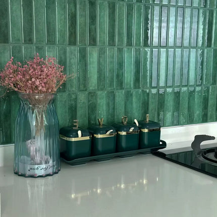 10 PCS Waterproof and Anti-oil Stick-On Tiles,Trendy Peel-and-Stick Wall Tiles for kitchen backsplash/children's room/home decor