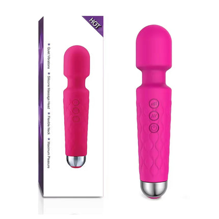 Adult Sex Toy Vibrator Wand for Women Clitoral Nipple Stimulator with 8 Speed 20 Vibration Modes Female G Spot Masturbation Wand