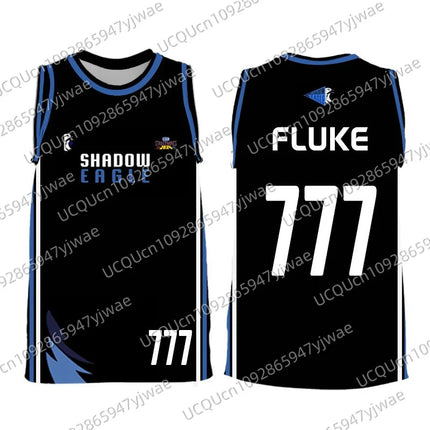 Shadow EAGLE JERSEY Gmmtv STARLYMPICS Men's Women's Sports Vest Black Player Basketball Game Jersey Children Tank Tops