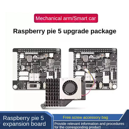 Hiwonder Servo and Motor Driver Board with Active Heat Sink for Raspberry Pi 5/4B Expansion Board Smart Car Robot Arm Parts Kit