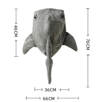 Cute Whale Shark Shape Backpack Durable Large Capacity Travel Bag Women Men Cute Outdoor Cartoon Knapsack Student Schoolbag