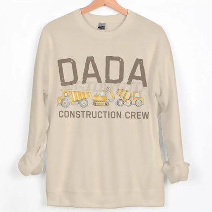 Dad/Mom Construction Crew Graphic Sweatshirts Women Men Fashion Casual Pullover Papa Mama Cartoon Excavator Y2K Sudadera