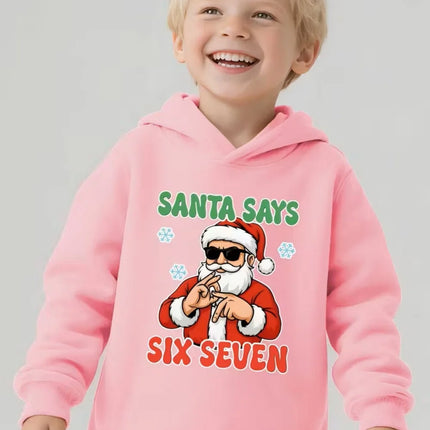 Funny Six Seven 6 7 Meme Hoodie for Kids Chaotic Humor Y2k Game Saying Tee Christmas Gift Boys Tops Fashion Children's Clothing