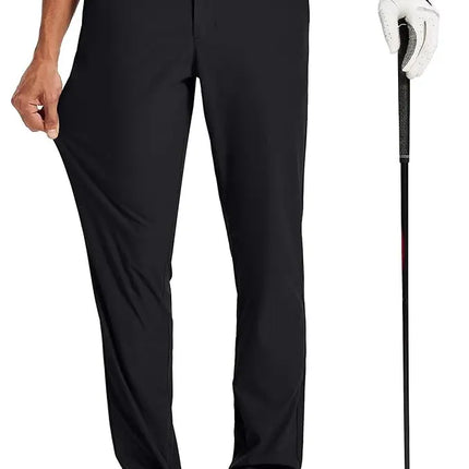 Men's Golf Pants 30"/32"/34" Stretch Work Dress Pants Slim Straight Lightweight Quality Business Trousers Casual Suit Pants