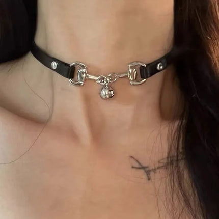 Gothic Cross Star Pendant Choker Nelace for Women Fashion Spicy Girl Punk Chain Y2K Vintage Leather Collar Chain Choker Necklace