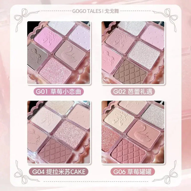 Gogotales Gem Series Eyeshadow Disc Ballet Swan Earth Color Korean Daily Light Makeup Matte Pure Sexy Portable Eyeshadow Makeup